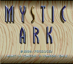Mystic Ark (Japan) Title Screen
